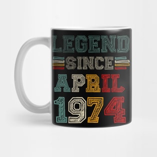 49 Years Old Legend Since April 1974 49th Birthday Mug